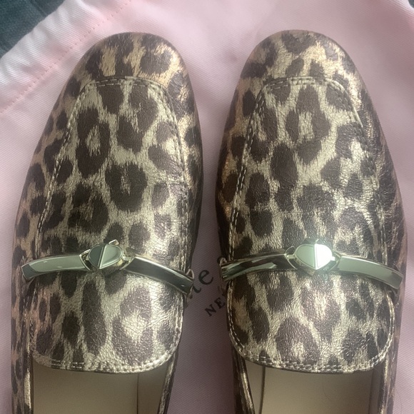 💯Auth Kate Spade LANA metallic leopard print flats size 6.5 - Picture 3 of 7